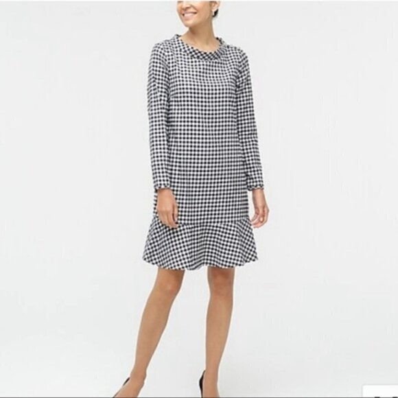 J. Crew Dresses & Skirts - NWT J. Crew Black & White Gingham Dress Size S